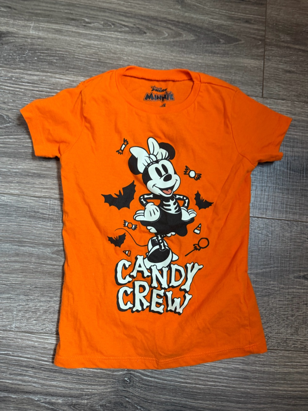 Disney Mickey & Minnie Candy Crew Graphic Short Sleeve Tee in Orange 5T